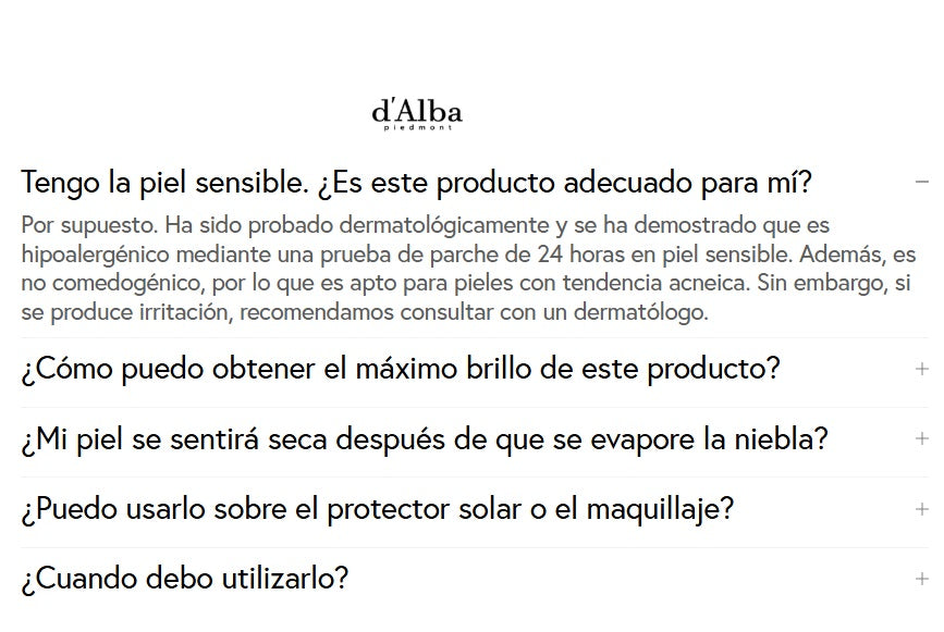 D ALBA White Truffle First Spray Serum 100mL dAlba SERUM TRUFA BLANCA