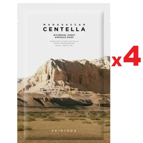 SKIN1004 - 4 mascarillas Madagascar Centella Watergel Sheet Ampoule Mask